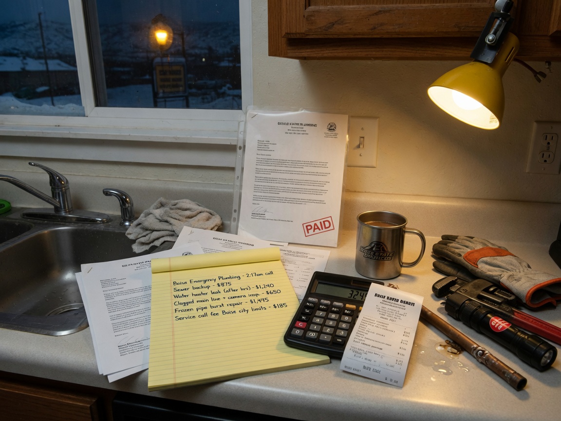 Typical Costs for Emergency Plumbing Repairs in Boise
